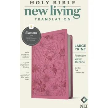 NLT Large Print Premium Value Thinline Bible, Filament Enabled Edition (Leatherlike, Garden Pink) – TYNDALE (EN)