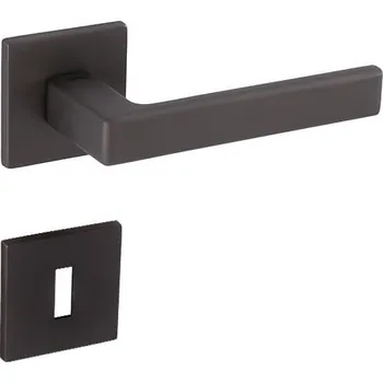 Dveřní kování TI - SONIA - HR 3095Q 5S rozety WC, klika/klika T - Titan (141)