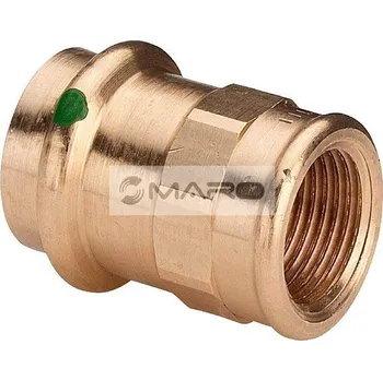 Viega Sanpress Přechodka Cu lisovací 2212 s vnitřním závitem pro vodu/topení 42 mm x 6/4", 124236