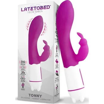 Vibrátor LateToBed Tonny G Spot Vibrator 36 Functions Silicone USB Purple