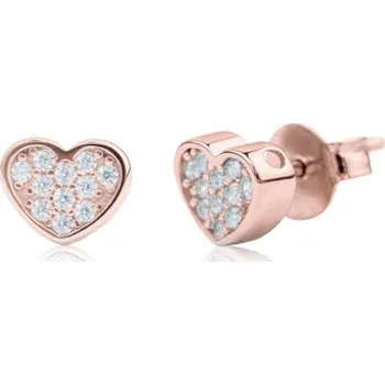 Náušnice Luxur, Třpytivé náušnice Hartie, růžové zlato a zirkony, 1682530-4-0-1