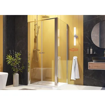 Sprchové dveře Aquatek Family F02 90 CHROM Pevná boční stěna do kombinace, 88-90 x 190cm