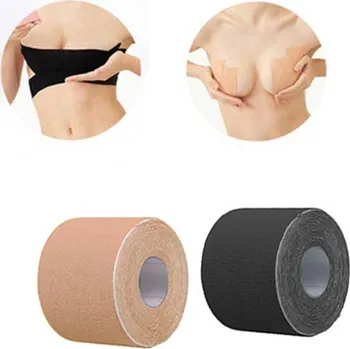 Podprsenka Deminas DVOJBALENÍ - Pohodlná lepící páska na prsa do výstřihu Černá