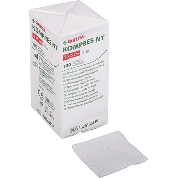 Kompres Batist Kompres NT netkaná textilie 5x5 cm (nesterilní), 100ks