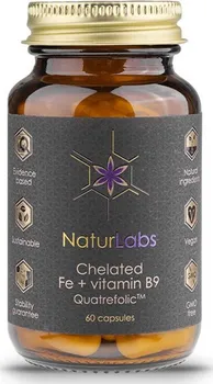 NaturLabs Chelátové železo + vitamín B9 60 cps.