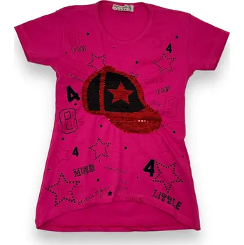 Dívčí tričko AVCU Dívčí růžové tričko s krátkým rukávem JARMILA Barva: Růžová, Velikost: 164