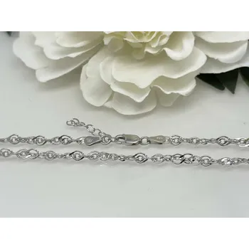 Řetízek JKB Jewel Stříbrný řetízek na nohu Monique proplétaný