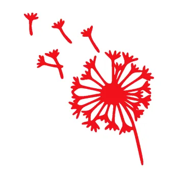 Samolepící dekorace SAMOLEPKA Pampeliška 001 levá (10 - červená) NA AUTO, NÁLEPKA, FÓLIE, POLEP, TUNING, VLASTNÍ TEXT, TISK, AUTOSAMOLEPKY.cz, POLEPY, OBRÁZEK, LOGO, SAMOLEPKY