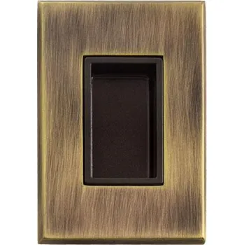 Dveřní kování TI - Mušle na posuvné dveře - 2649 bez otvoru OGS - Bronz česaný matný (77)