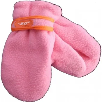 Rukavice Rukavičky dětské s palečkem - FLEECE SE ZAPÍNÁNÍM růžové - vel.5-7let
