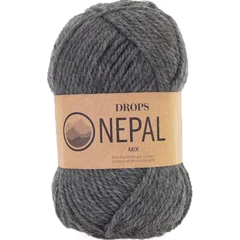 Příze Příze DROPS Nepal mix 0517 - tmavá šedá