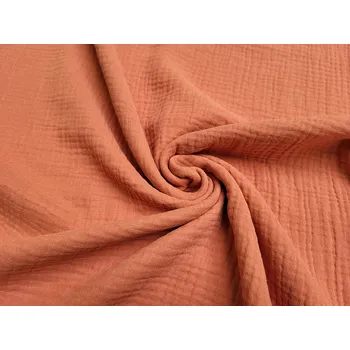 BYTEMA Bavlněná látka GAZE marsala šíře 130 cm