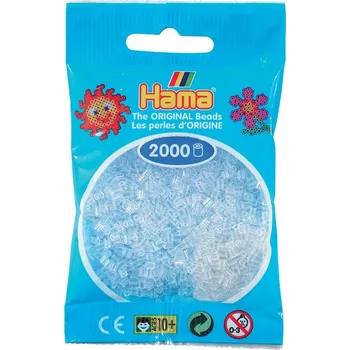 Dětské navlékací korálky HAMA MINI zažehlovací korálky - PRŮHLEDNÉ - 2 000 ks