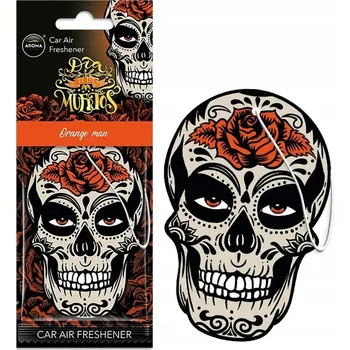 Vůně do auta Osvěžovač vzduchu AROMA CAR MUERTOS Skull Orange Man Island Driftwood - A10379