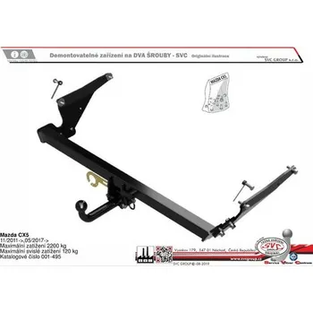Tažné zařízení Tažné zařízení Mazda CX 5 11/2011->04/2017 SV 001-495, SVC GROUP