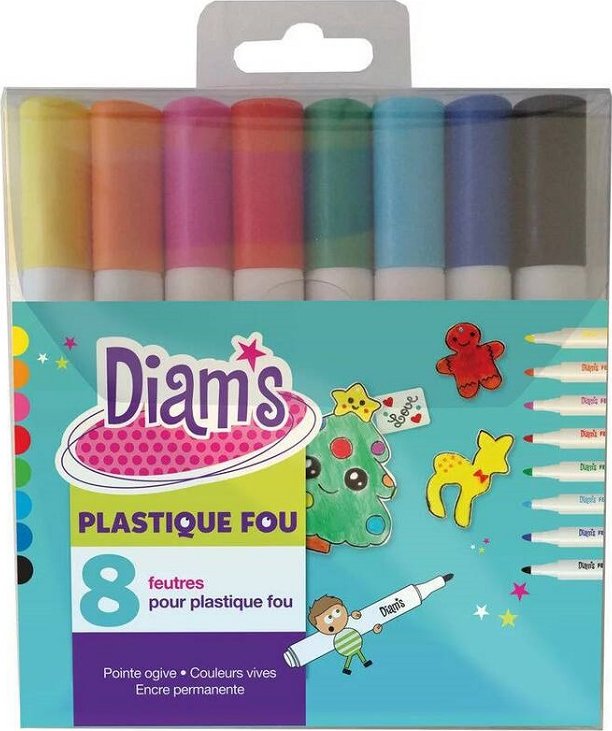 GRAPH'IT Plastické fixy DIAM'S na fólie, 8 ks