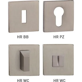 Dveřní kování TI - ROZETA - HR 5S rozety PZ ONS PVD - Nikl broušený PVD (163)