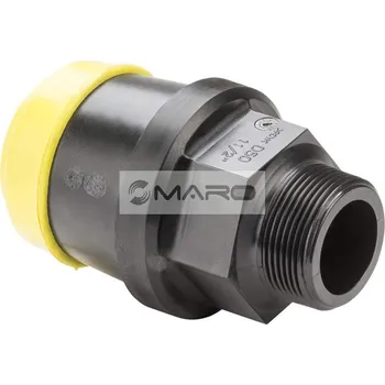 Instalatérský materiál Hawle Přechodka násuvná ISO 6125 s vnějším závitem, POM, pro rozvody plynu 40 mm x 5/4", 612504005404