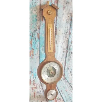Dřevěná hračka Rustikální dřevěný světlý barometr masivní 57cm