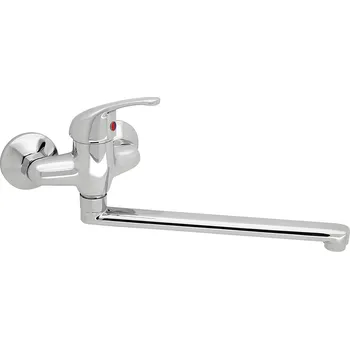Vodovodní baterie Slovarm - EA.3511.A30-100 - Baterie dřezová nástěnná, ramínko ploché, L 300 mm, rozteč 100 mm - 480212