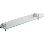 Sapho DIAMOND skleněná police, čiré sklo, bronz