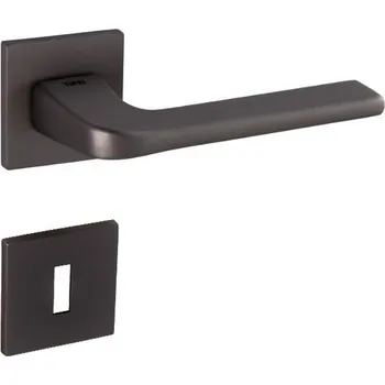 Dveřní kování TI - DARA - HR 4007Q 5S rozety BBQ, klika/klika T - Titan (141)