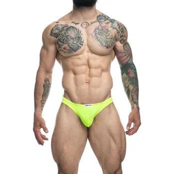 Pánské erotické prádlo Justin+Simon Classic Bikini Neon Green Velikost S