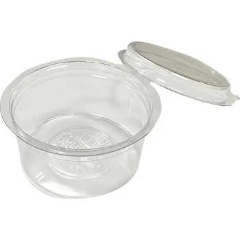 Jednorázové nádobí kelímek PET na dip 80 ml s integrovaným víčkem - transparentní (450 ks/balení)