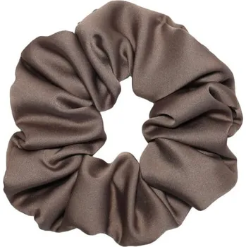 MURU Velká Saténová Scrunchie gumička - Kávová Matná