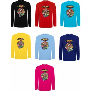 Dětská móda Tričkou s dlouhým rukávem Super Smash Bros Barva: Tyrkys, Velikost: 134/140 - 8/9let