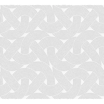 Tapeta A.S. Création | Vliesová tapeta na zeď AP Arcade 39175-4 | 0,53 x 10,05 m | bílá, metalická, šedá + Bílá, metalická, šedá vliesová tapeta na stěnu 391754 v rozměru 0,53 x 10,05 m