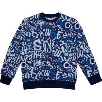 Chlapecká mikina Chlapecká mikina - Winkiki WTB 02870, tmavě modrá/ šedá Barva: Modrá tmavě, Velikost: 152