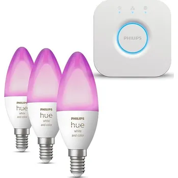 Žárovka Philips HUE Bridge EU + Philips HueWCA 4W B39 E14 EU 1p + Philips HueWCA 4W B39 E14 EU 2p