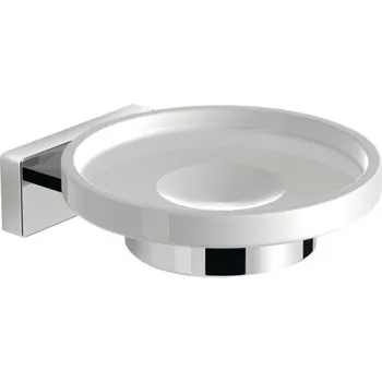 Mýdlenka SAPHO OLYMP mýdlenka keramická, mléčné sklo, chrom