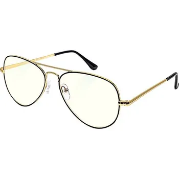 Počítačové brýle GLASSA Blue Light Blocking Glasses PCG 09, dioptrie: +1.50 černo zlatá