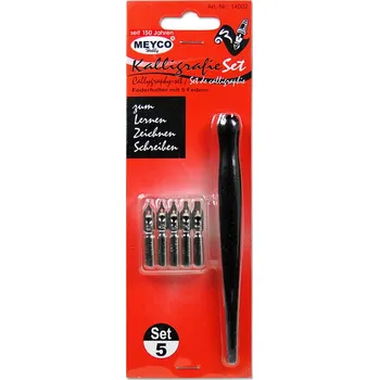 Speciální výtvarná barva Kaligrafická sada - násadka + pérka (5ks)