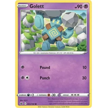 Společenská hra Pokémon karta Golett 065/198