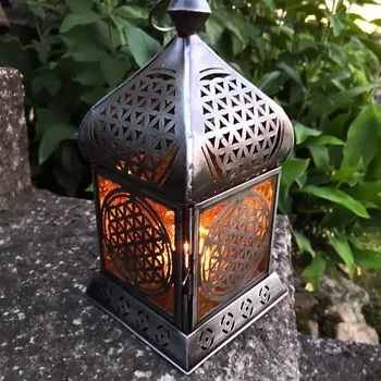 Lucerna Orientální lampa na čajovou svíčku Květ Života