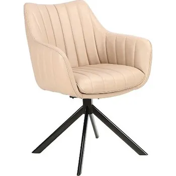 Jídelní židle Křeslo jídelní béžová ekokůže AZALIA