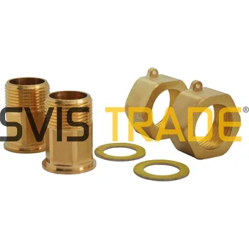 Fitinka Vodoměrné šroubení mosazné (pár) s těsněním matka s očkem (pro vodoměr) - 3/4"x1/2" 333