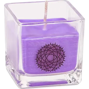 Svíčka Čakrová vonná svíčka ve skle-7.čakra