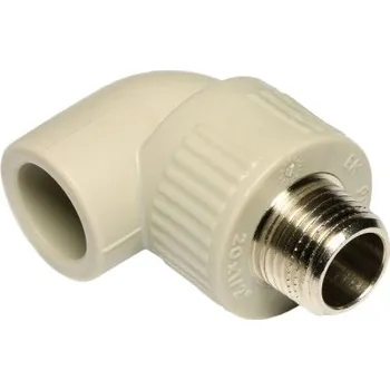 Vodovodní potrubí WAVIN EKOPLASTIK PPR koleno 25mm, 3/4", 90°, s kovovým závitem vnějším, svařovací, voda, PP-R