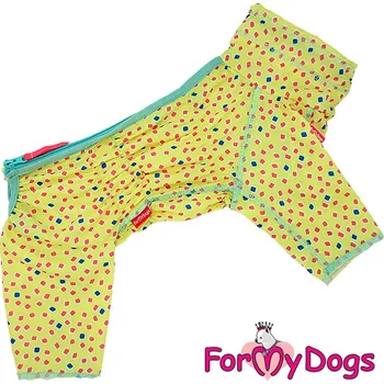 Obleček pro psa FOR MY DOGS Overal DUSTER SQUARE YELLOW, žlutý Velikost: 18/XL