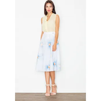 Dámská sukně Dámská bílá sukně s květinami M495 Velikost: XL