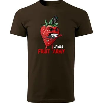 Pánské tričko Tričko James - Fruit army - hnědá