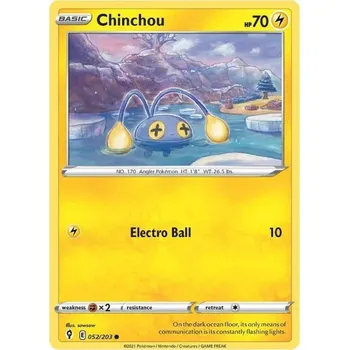 Sběratelská karetní hra Pokémon karta Chinchou 052/203