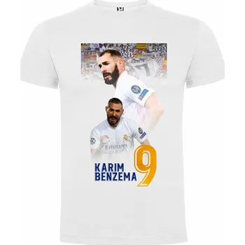 Chlapecké tričko Tričko Karim Benzema Tribune Barva: Bílá, Velikost: XXL