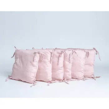 Příslušenství pro dětskou postel a kolébku Tulimese Polštářkový mantinel do postýlky starorůžový VÝBĚR POČTU POLŠTÁŘKŮ: SOUPRAVA 6KS