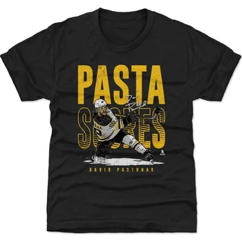 Chlapecké tričko Dětské tričko Boston Bruins NHL David Pastrňák #88 Pasta Scores WHT 500 Level Velikost: S (6-7 let)