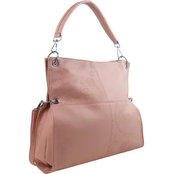 Kabelka Velká libovolně nositelná dámská kabelka 5381-BB růžová